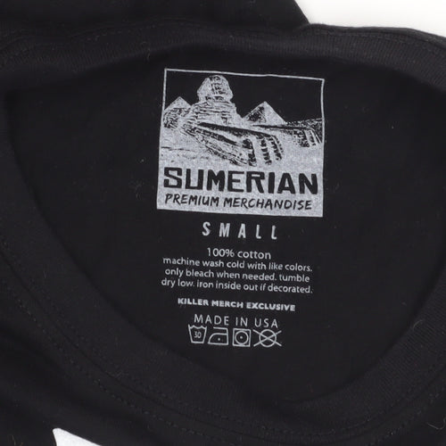 Sumerian Men's Black Graphic Print T-Shirt (S)