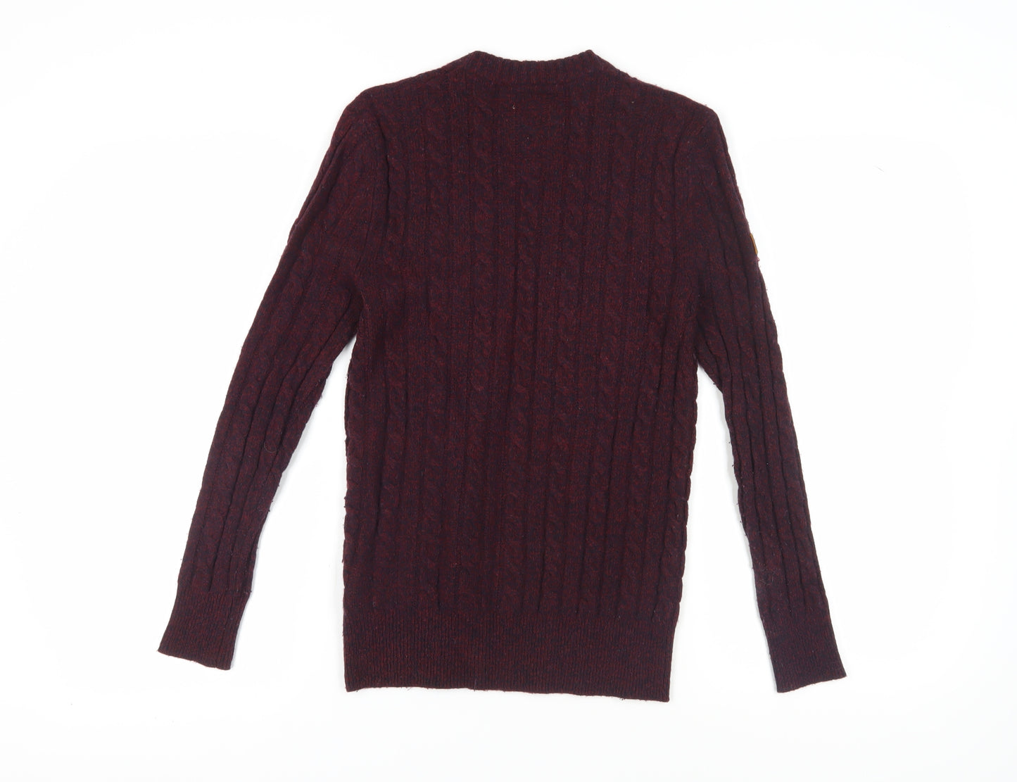 Superdry Red Cable-Knit Jumper, Unisex S, Classic Style