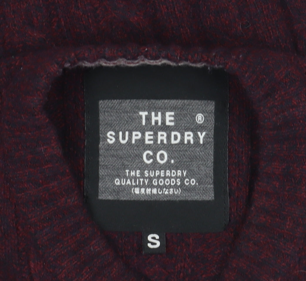Superdry Red Cable-Knit Jumper, Unisex S, Classic Style