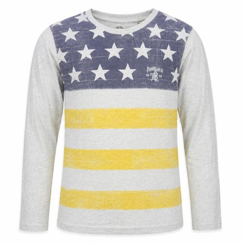 Timberland Boys Grey Graphic Print Long Sleeve T-Shirt 12 Years