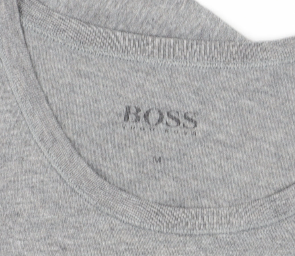Hugo Boss Men's Grey Cotton T-Shirt Medium