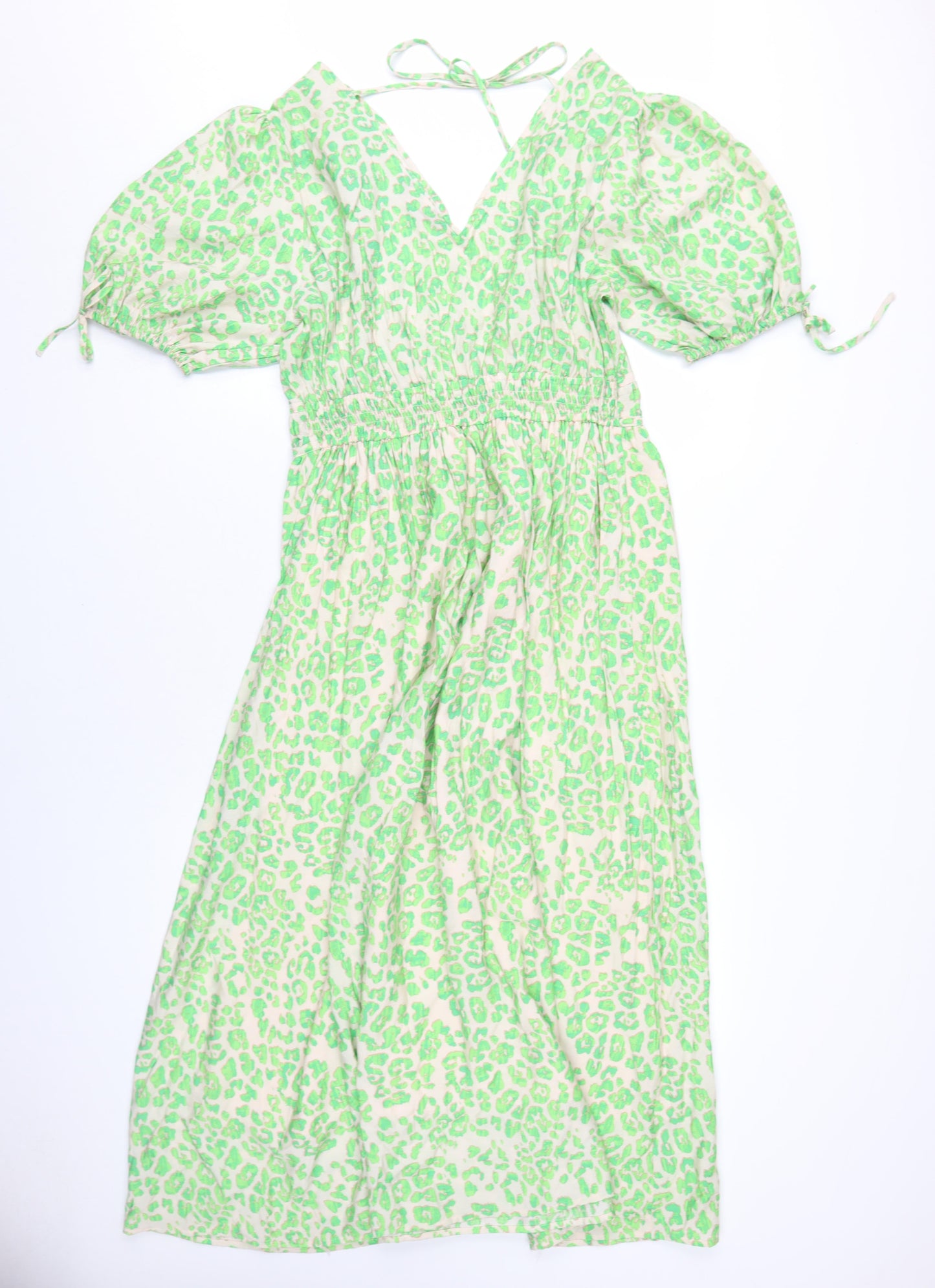 Marks and Spencer Green Animal Print Midi Wrap Dress