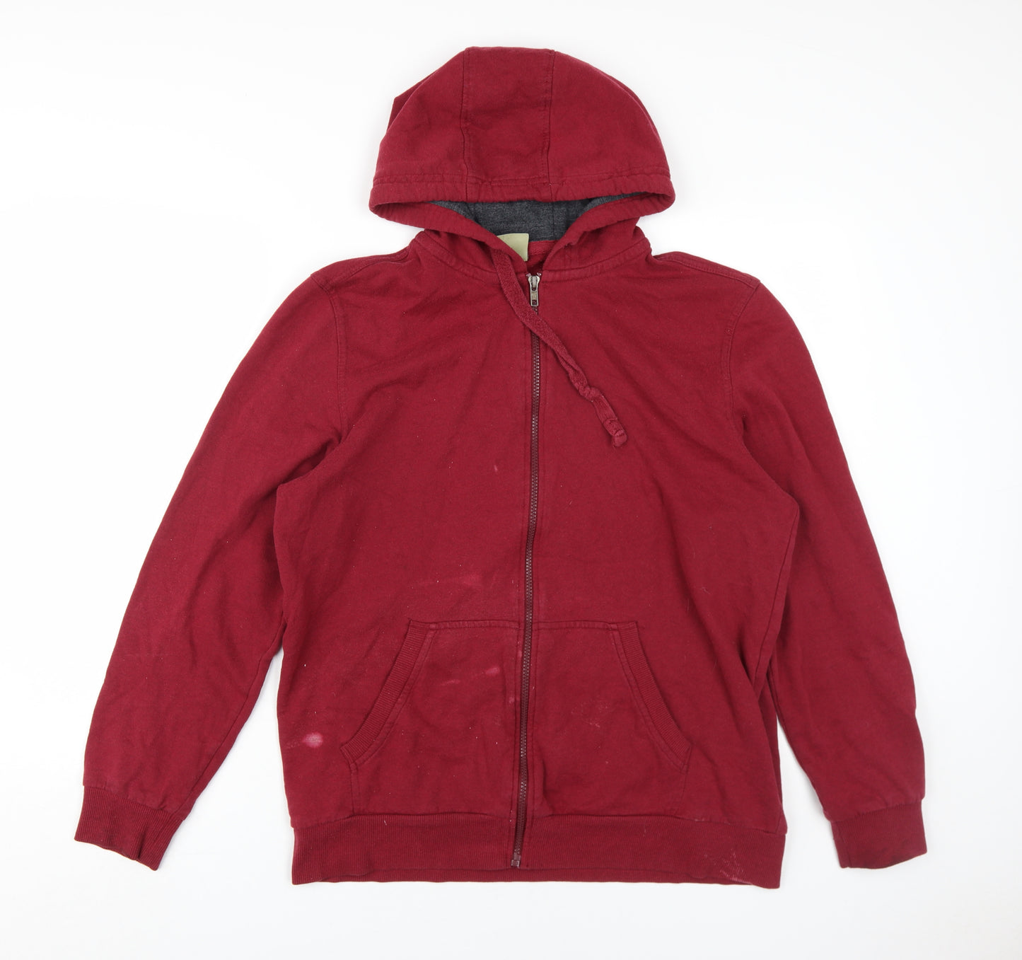 Defacto Men's Red Full Zip Hoodie 2XL Cotton Blend