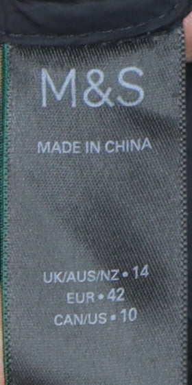 Marks and Spencer Women's Black Puffer Waistcoat Size 14