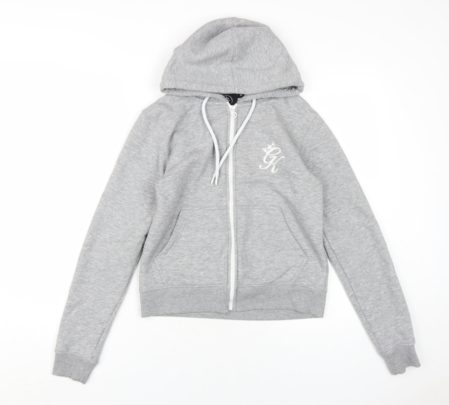 Gym King Unisex Kids Grey Full Zip Hoodie 10 Years