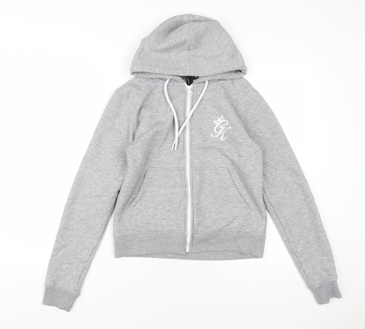 Gym King Unisex Kids Grey Full Zip Hoodie 10 Years