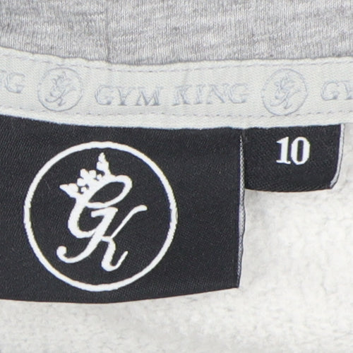 Gym King Unisex Kids Grey Full Zip Hoodie 10 Years