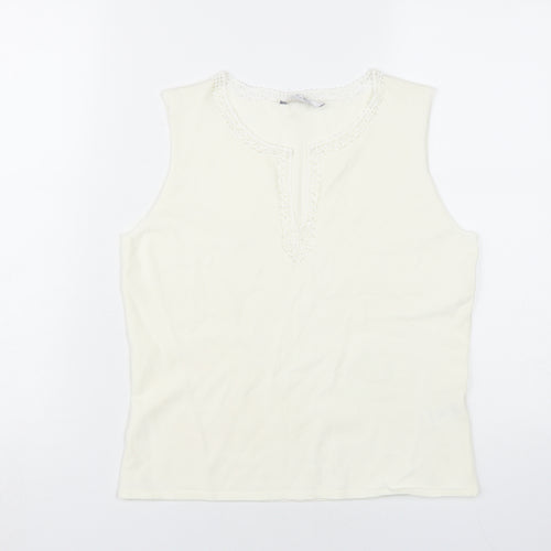 J.Taylor Women’s Ivory Tank Size 14