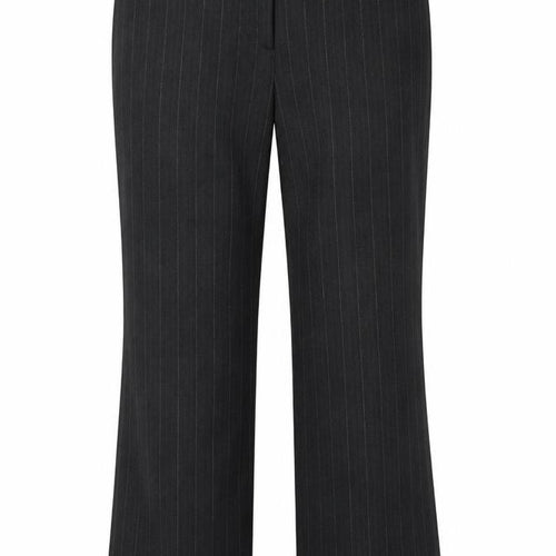 Internacionale Women's Black Striped Wide-Leg Trousers Size 16