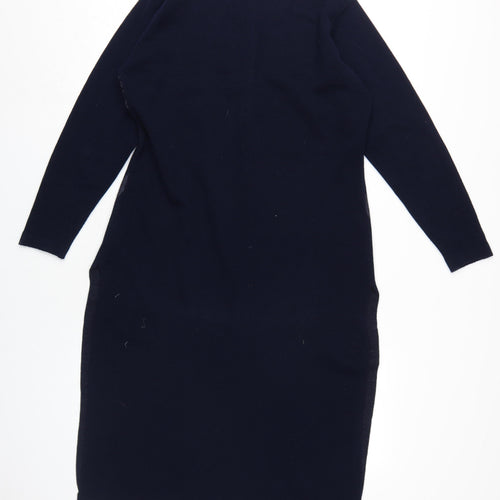 Utsa Women's Black Argyle Midi Knit Dress S