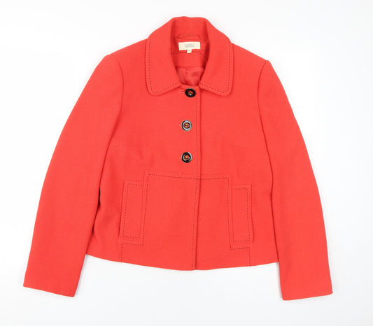 Marks and Spencer Women's Red Button Jacket Size 10