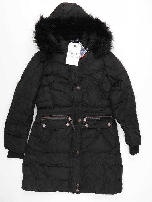 Spindle Boutique Women's Black Puffer Coat Size 16