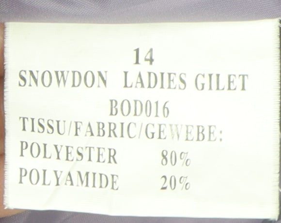 Jack Murphy Women's Purple Puffer Waistcoat Size 14