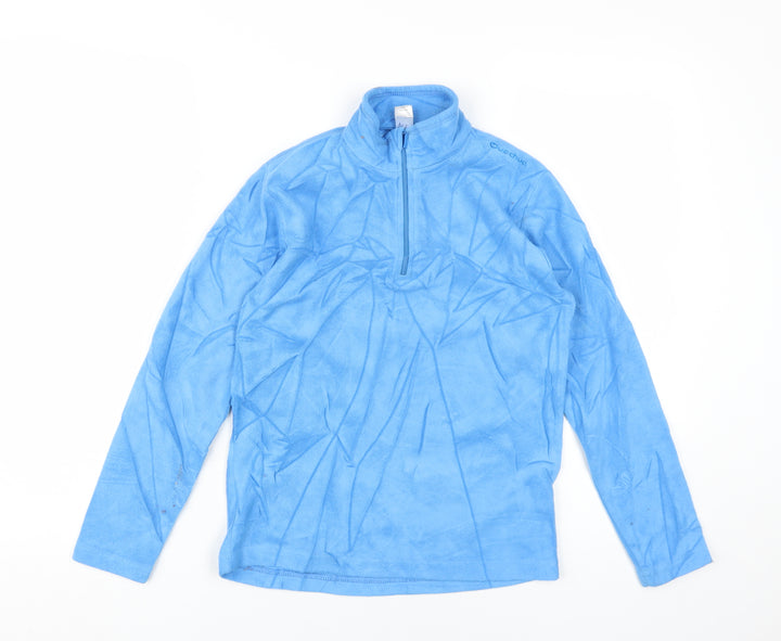 Decathlon Boys Blue Fleece 1/2 Zip Sweatshirt 12 Years