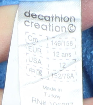 Decathlon Boys Blue Fleece 1/2 Zip Sweatshirt 12 Years