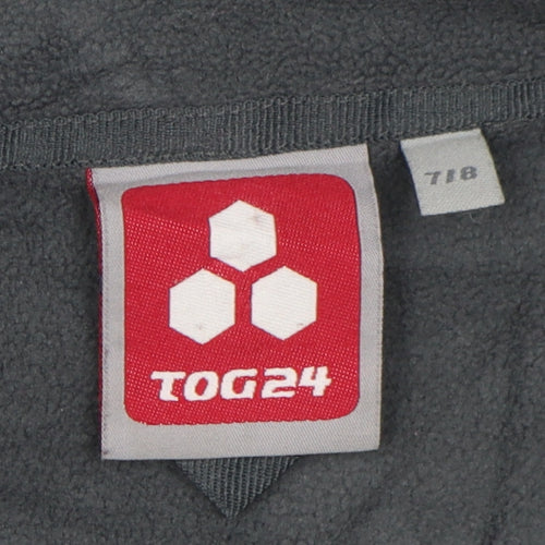 TOG24 Boys Grey Fleece Jacket Long Sleeve Size 12