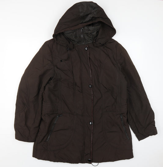 Frandsen Women's Brown Parka Jacket With Hood 14