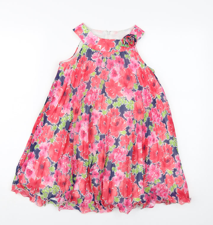 American Princess Girls Multicoloured Floral Party Dress