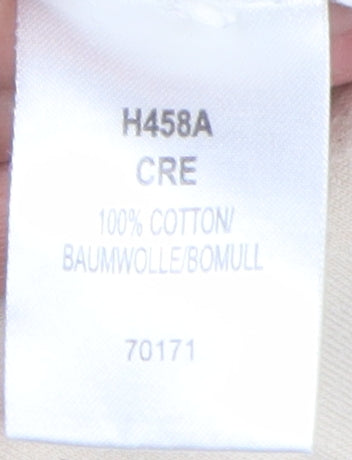 Cotton Traders Beige Women's Button-Up Polo Shirt Size 14