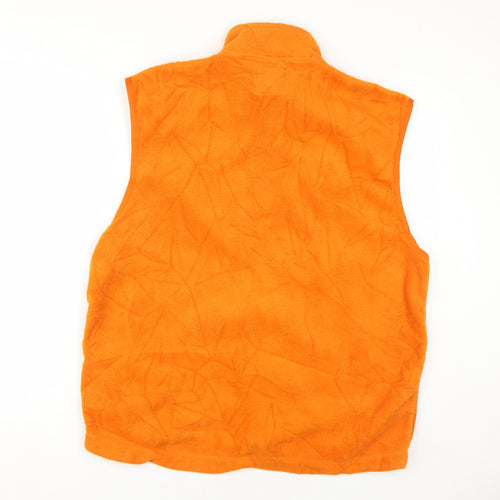 GAP Men's Orange XL Fleece Waistcoat with Full Zip