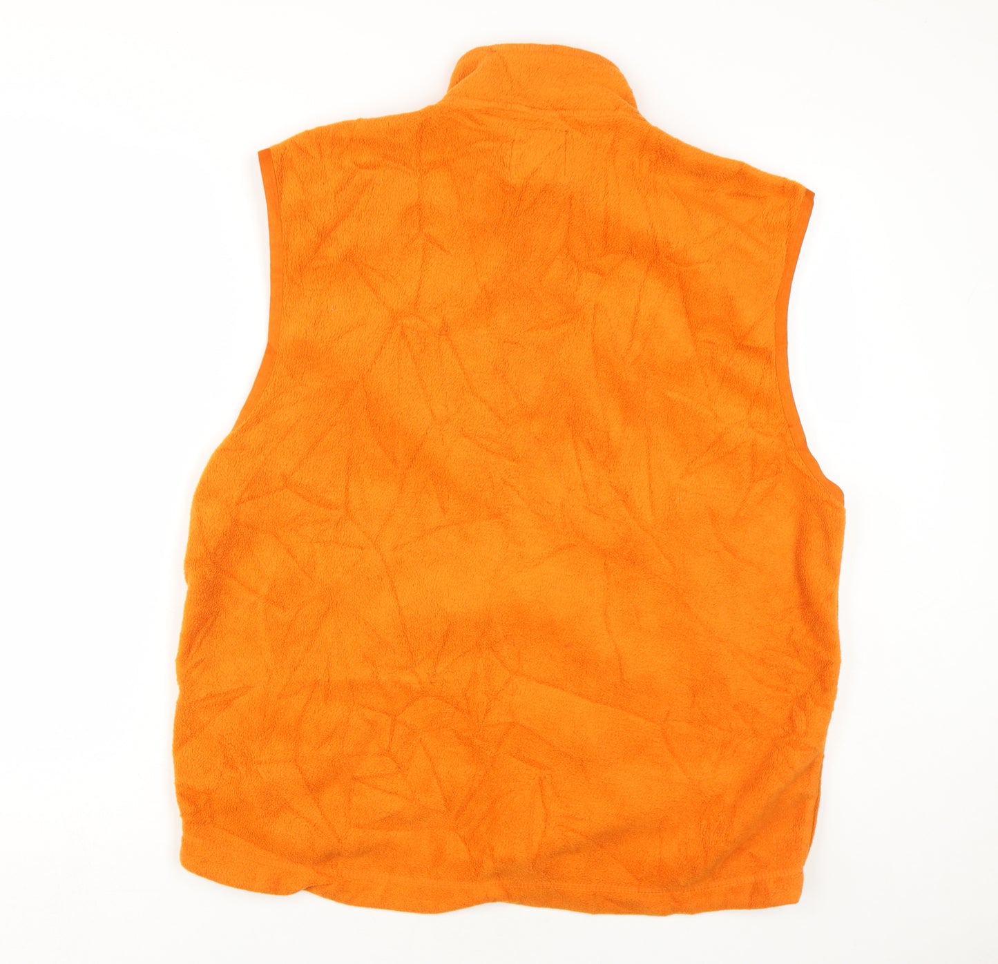 GAP Men's Orange XL Fleece Waistcoat with Full Zip