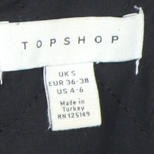 Topshop Women's Grey Hooded Rain Coat S