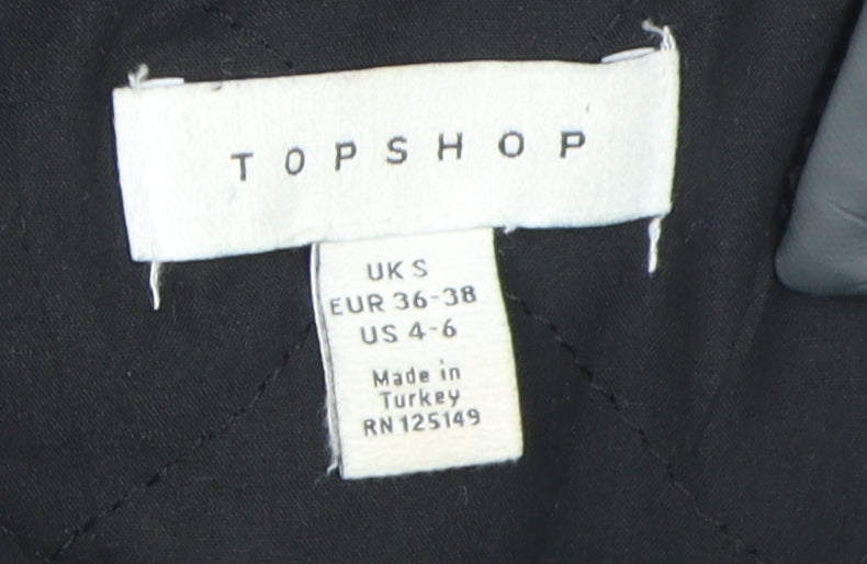 Topshop Women's Grey Hooded Rain Coat S