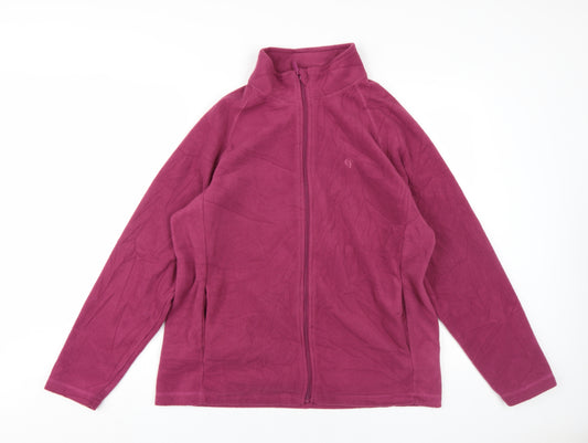 Cotton Traders Women's M Purple Fleece Jacket