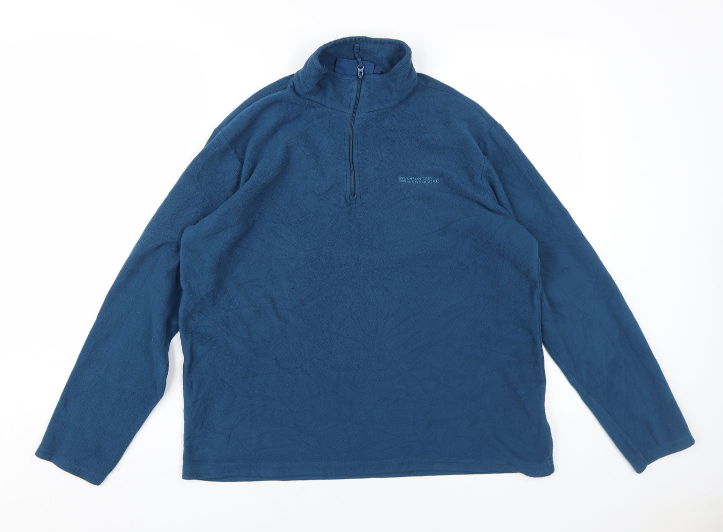 Mountain Warehouse Blue Men's 1/4 Zip Fleece Sweatshirt L