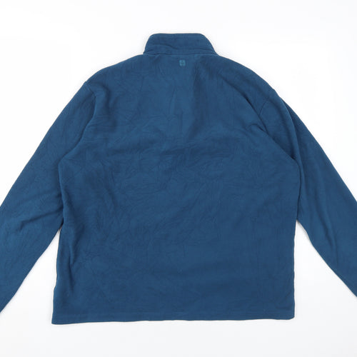 Mountain Warehouse Blue Men's 1/4 Zip Fleece Sweatshirt L