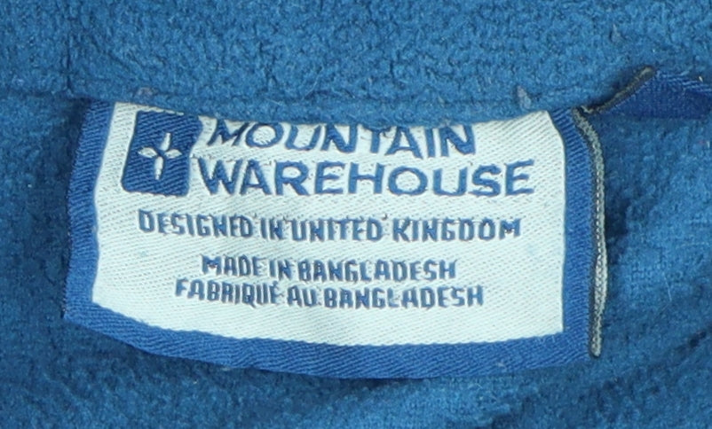 Mountain Warehouse Blue Men's 1/4 Zip Fleece Sweatshirt L