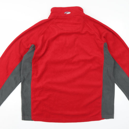 Mountainlife Red XL Men's Fleece Sweatshirt 1/4 Zip
