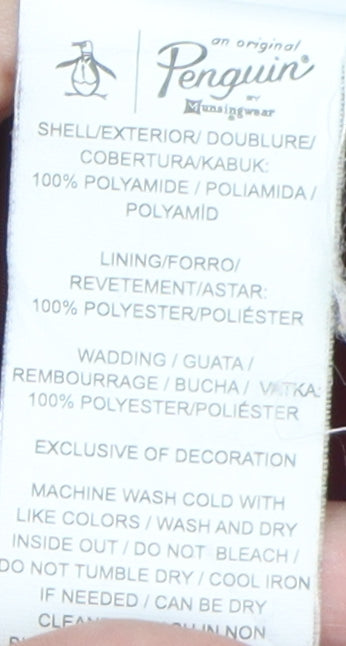 Penguin Men's Red M Puffer Waistcoat with Full Zip