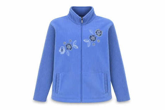 Front view of Reflect Women's Blue Basic Jacket L/XL Full Zip