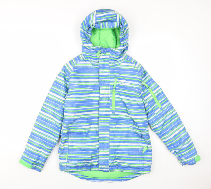 Campri Boys Blue Ski Jacket, 10 Years, Hooded Polyester
