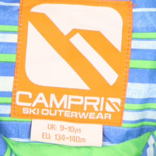 Campri Boys Blue Ski Jacket, 10 Years, Hooded Polyester
