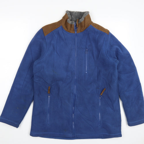 Cotton Traders Men's Blue Fleece Jacket Size S