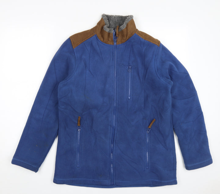 Cotton Traders Men's Blue Fleece Jacket Size S