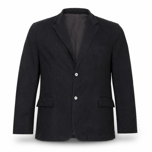 Bugatti Men's Black Cotton Blazer, Size 44R (Est), Casual Wear