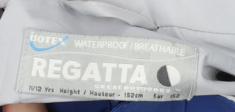 Regatta Boys' Blue Windbreaker Jacket Size 11-12 Waterproof