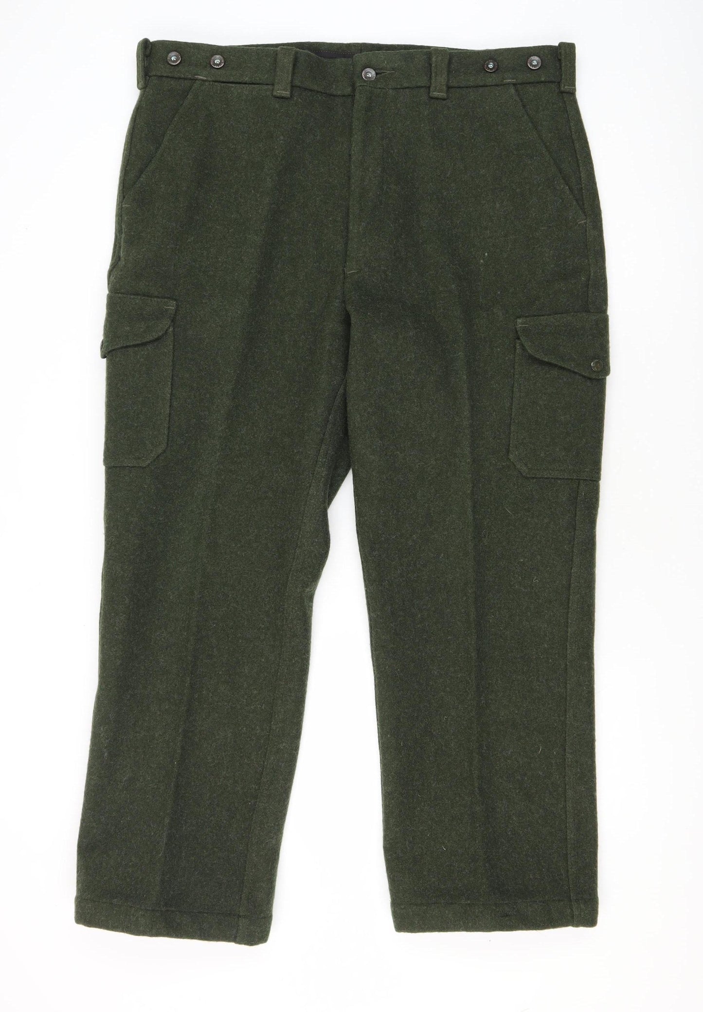 Filson Men's Green Wool Cargo Trousers S