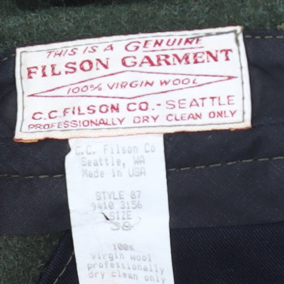 Filson Men's Green Wool Cargo Trousers S