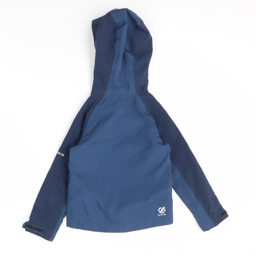 Dare 2B Boys Blue Orange Hooded Jacket 3-4 Years Waterproof