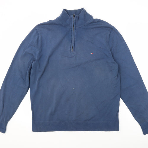Tommy Hilfiger Men's Blue XL Pullover Jumper