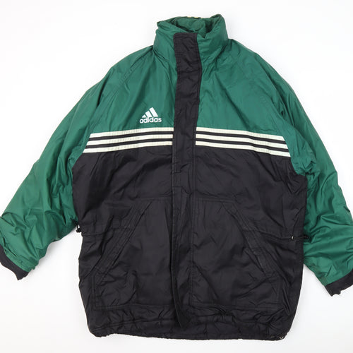 Adidas Men's Green Black 2XL Track Jacket Lightweight