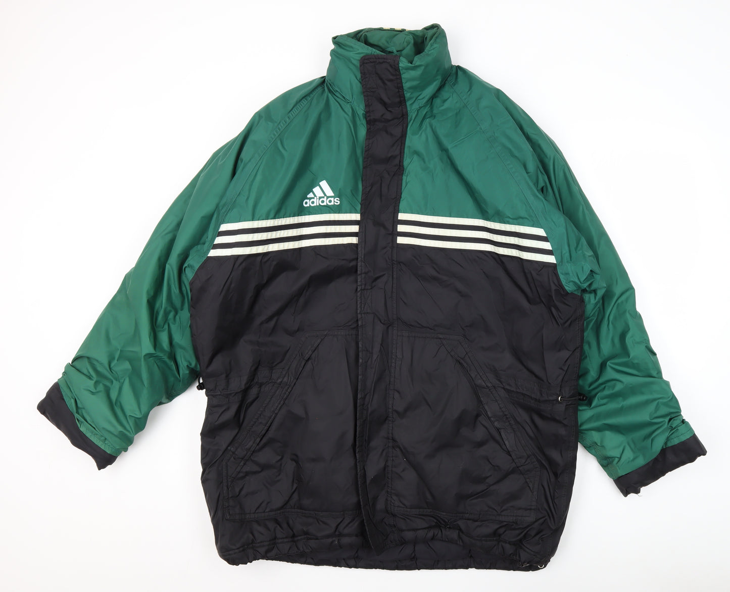 Adidas Men's Green Black 2XL Track Jacket Lightweight