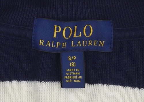 Polo Ralph Lauren Boys Blue Striped Pullover Jumper, Size S