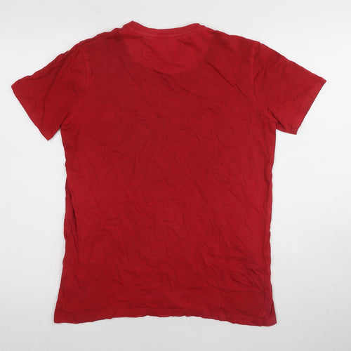 Lyle & Scott Boys Red T-Shirt Size 14-15 Years Logo Casual
