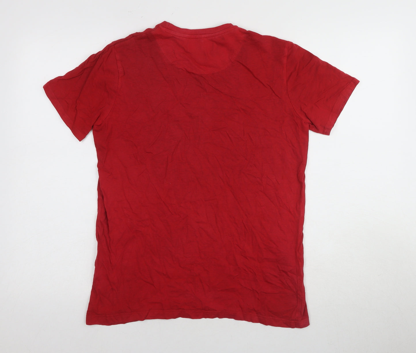 Lyle & Scott Boys Red T-Shirt Size 14-15 Years Logo Casual