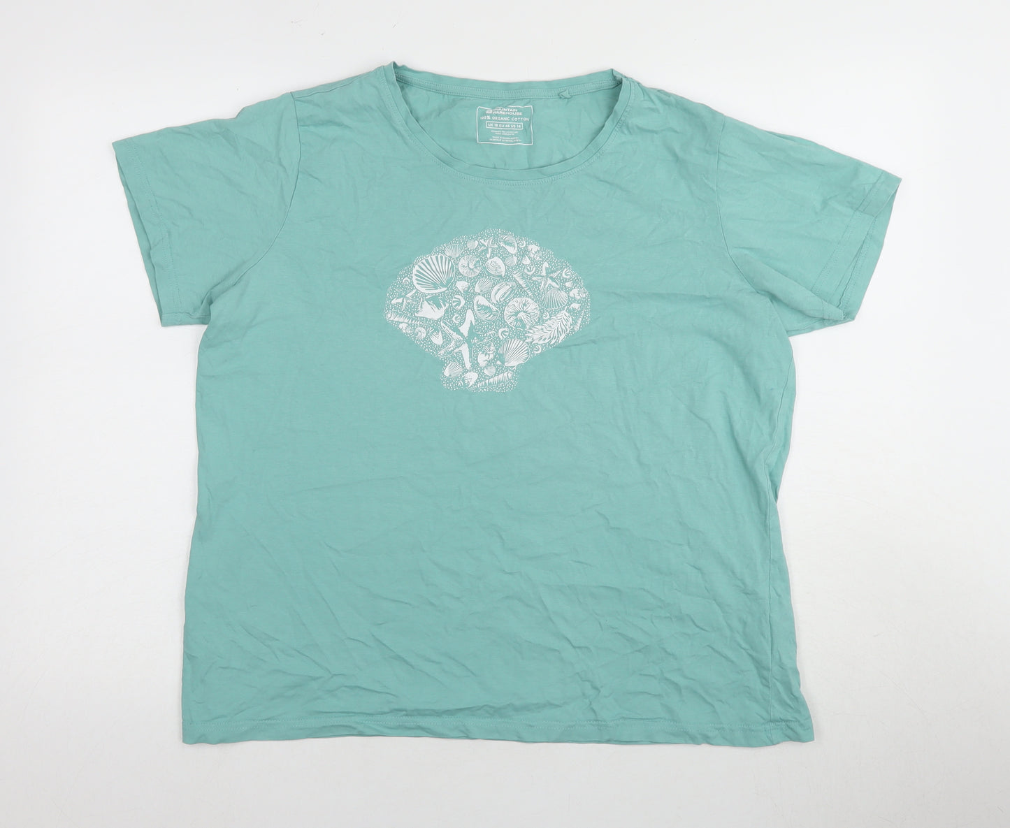 Mountain Warehouse Women's Green T-Shirt, Size 18